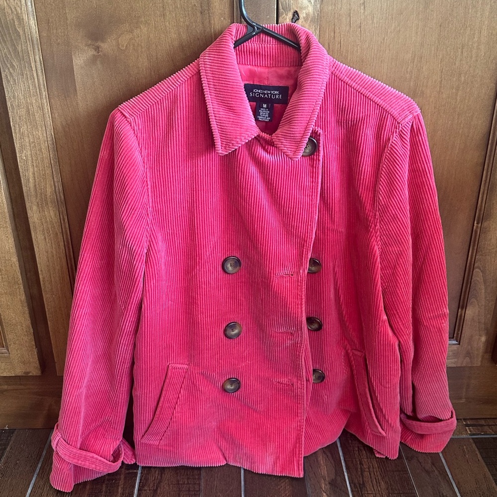 Women's Dark Pink Soft Corduroy Jacket